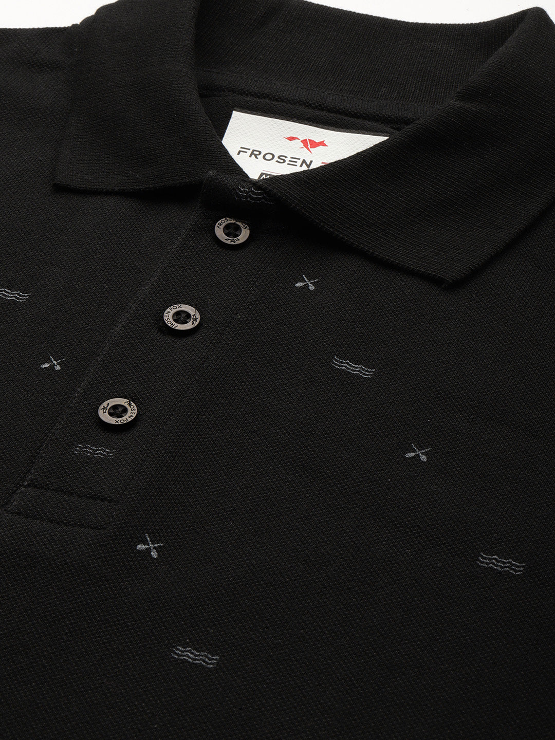 Men Printed Polo Collar T-shirt