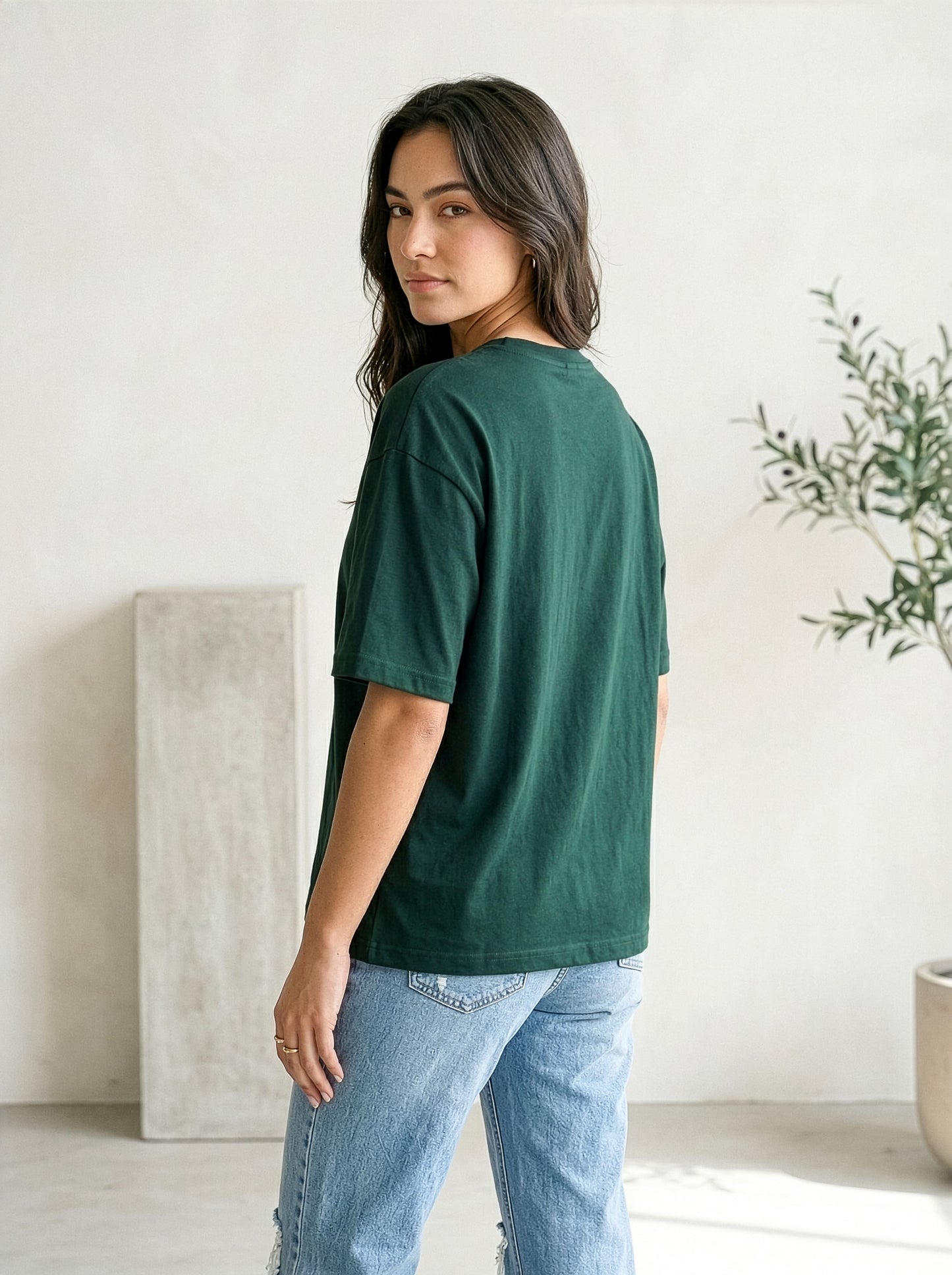 Women Oversized Floral Printed T-Shirt Cotton Casual Drop Shoulder