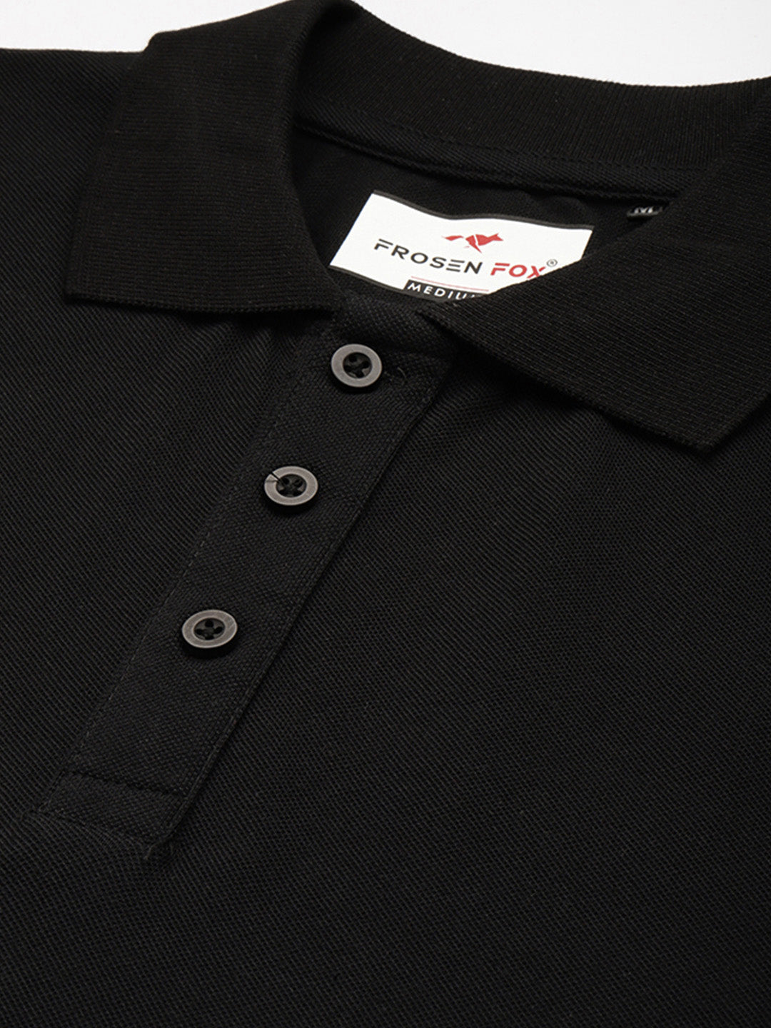 Men's Black Solid Polo T-Shirt | Classic Casual Wear