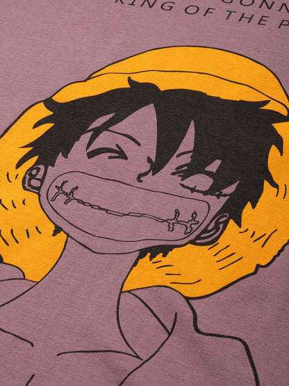 Men's Mauve Purple Graphic Print T-Shirt | Casual Streetwear