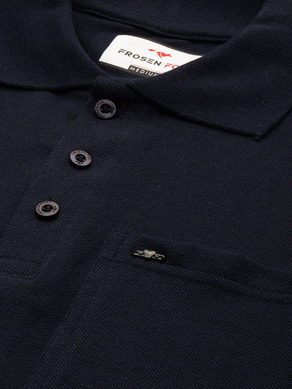 Men’s Solid Navy Polo T-Shirt
