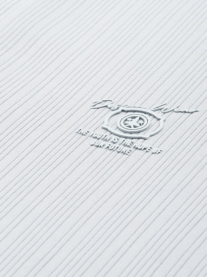 Men’s Solid Textured Polyester Polo T-Shirt