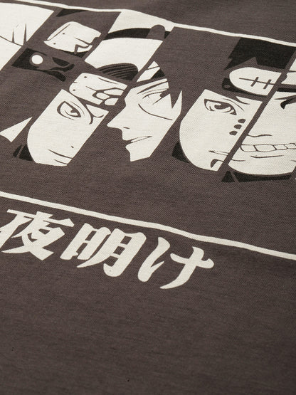 Men's Charcoal Grey Graphic Print T-Shirt | Casual Streetwear
