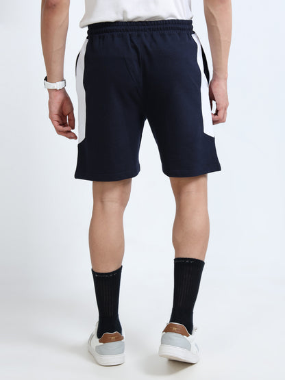 Men’s Dark Grey Striped Casual Shorts | Premium Cotton Blend Regular Fit Comfortable Summer Shorts