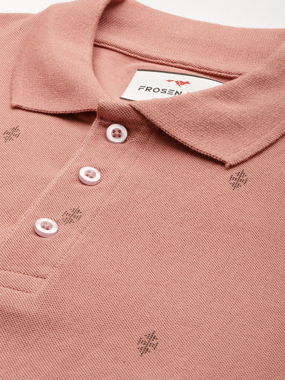 Men Printed Polo Collar T-shirt
