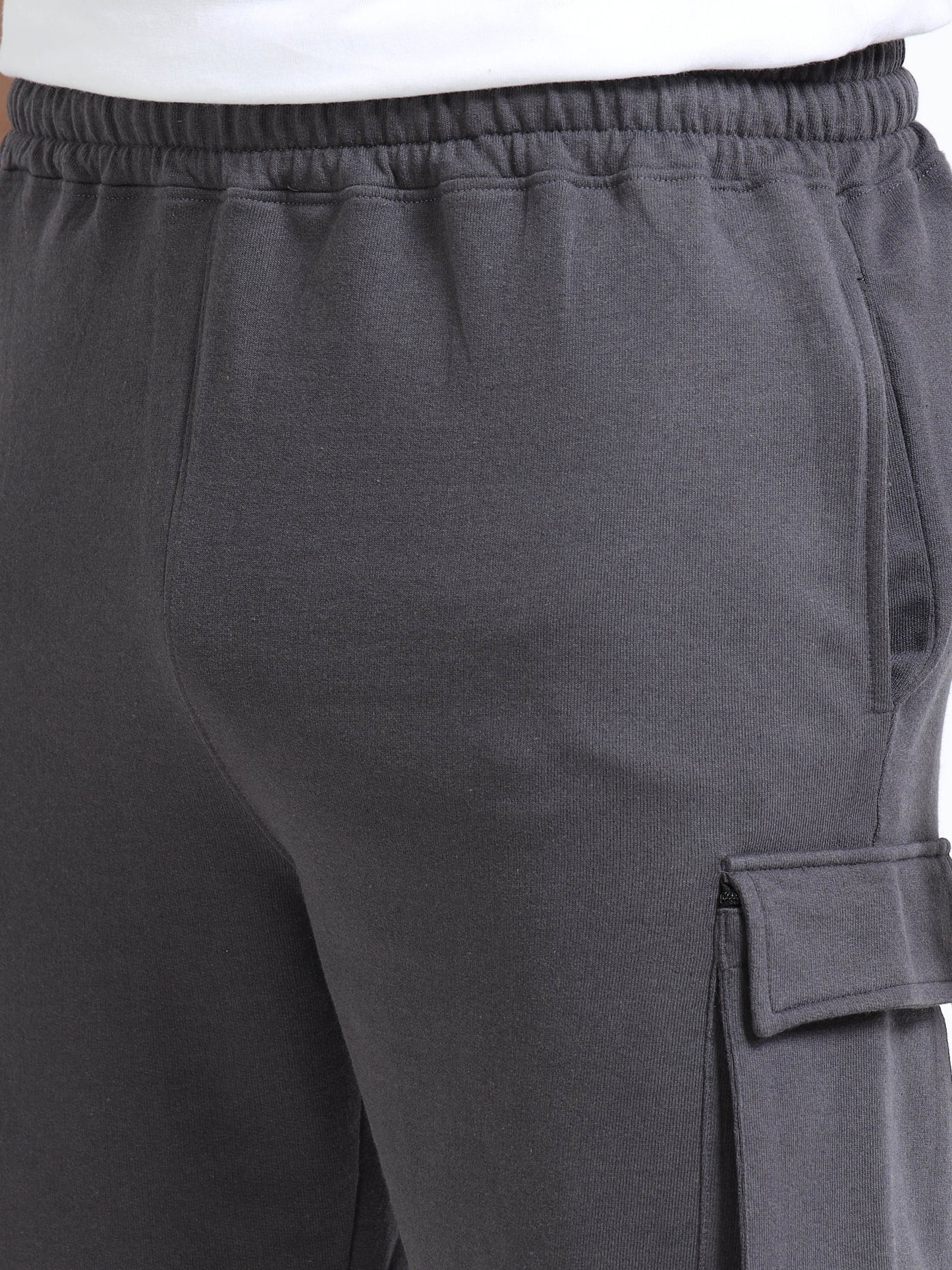 Men’s Steel Grey Cargo Casual Shorts | Premium Cotton Blend Regular Fit Comfortable Summer Shorts