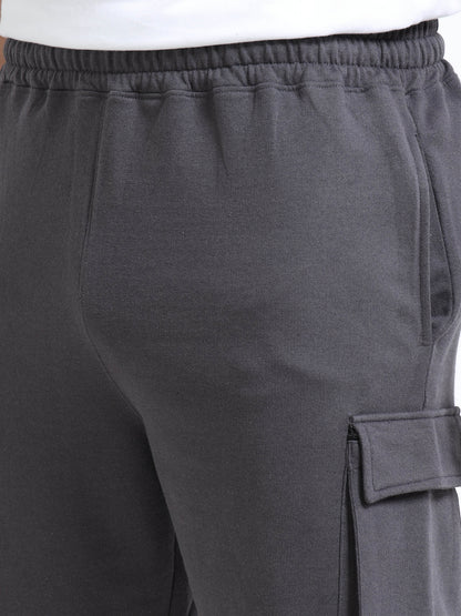Men’s Steel Grey Cargo Casual Shorts | Premium Cotton Blend Regular Fit Comfortable Summer Shorts