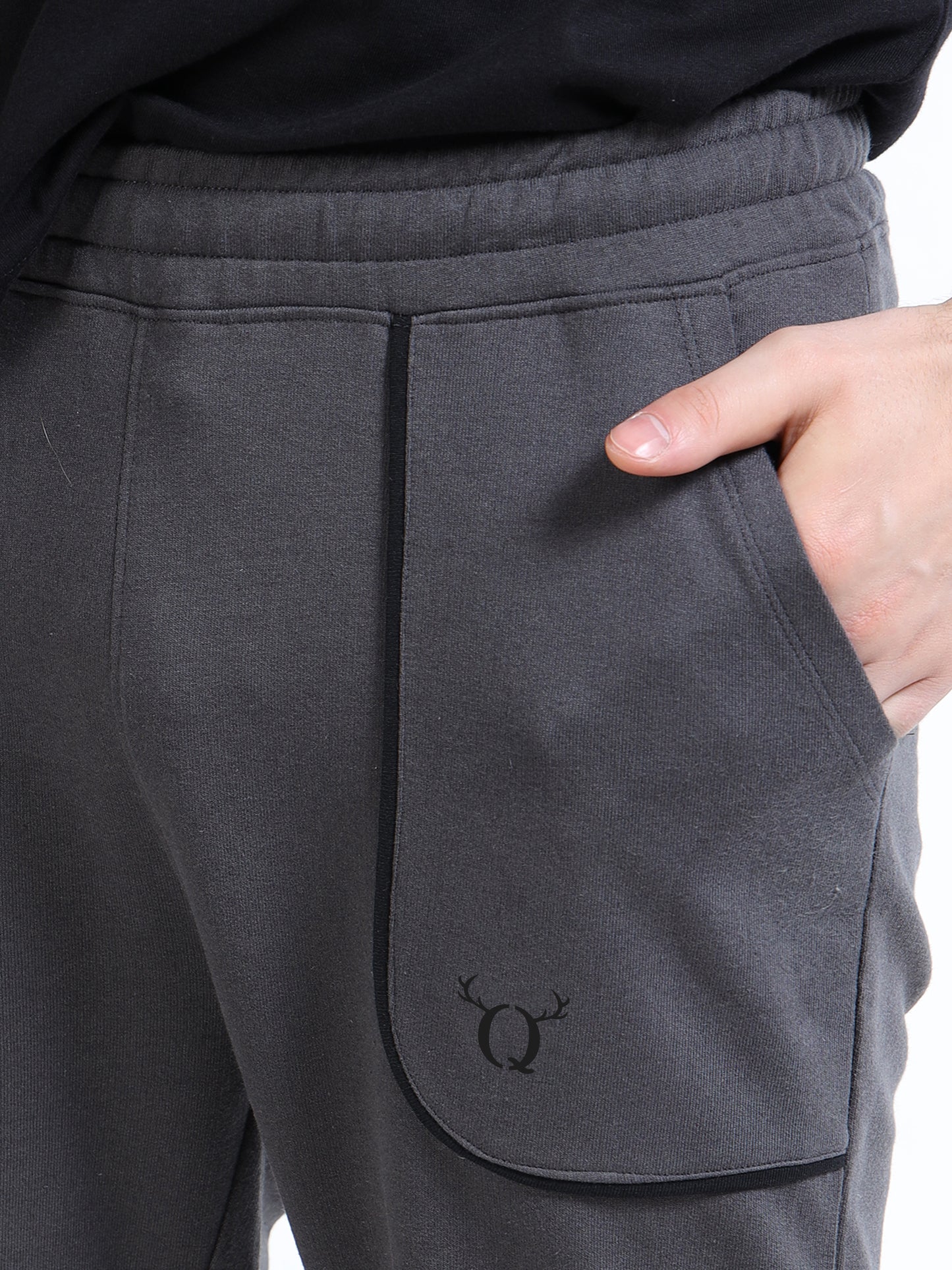 Men’s Premium Cotton Blend Joggers – Grey Athletic Regular Fit Joggers with Pockets
