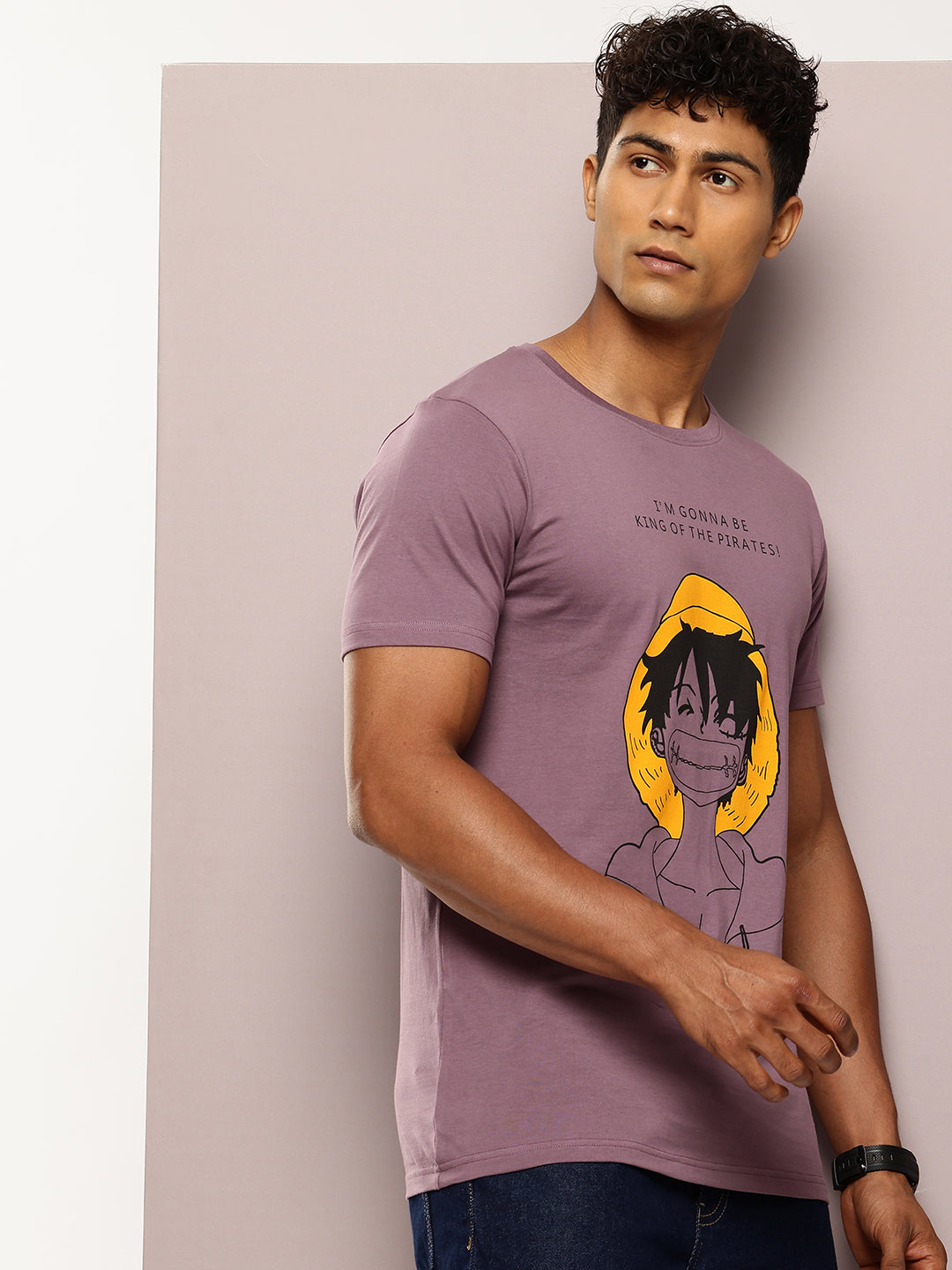 Men's Mauve Purple Graphic Print T-Shirt | Casual Streetwear