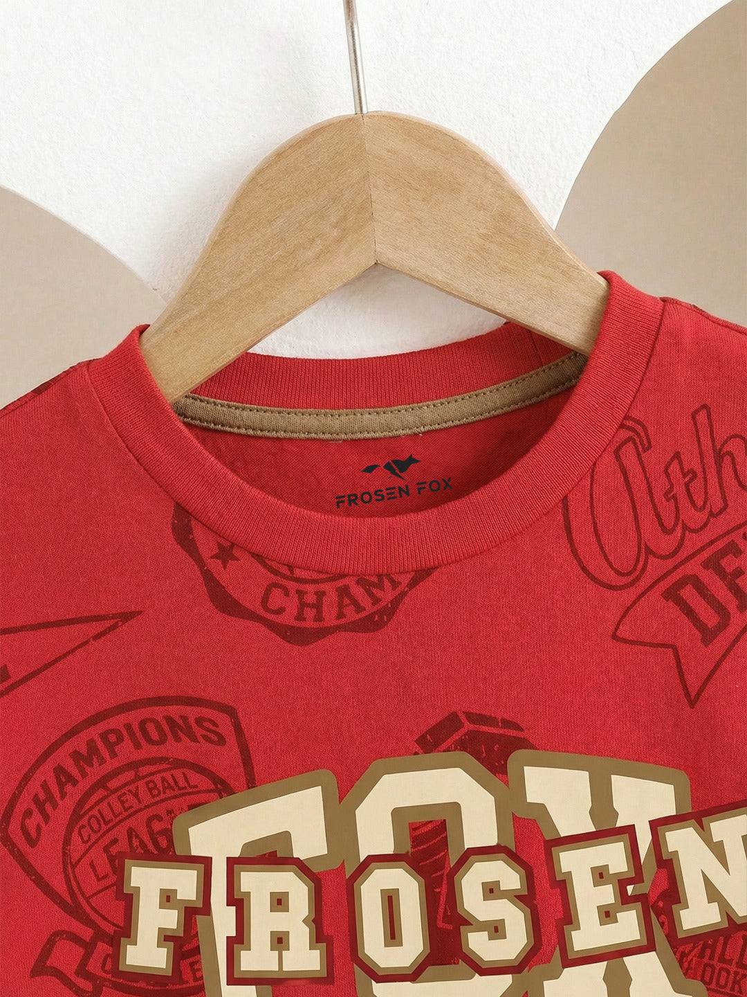 Boys Bold Red Sports Graphic T-Shirt – FROSEN Athletic Street Style Tee