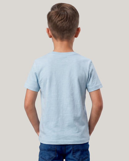 Kids' Light Blue American Football Graphic Printed T-Shirt | Casual Everyday Wear