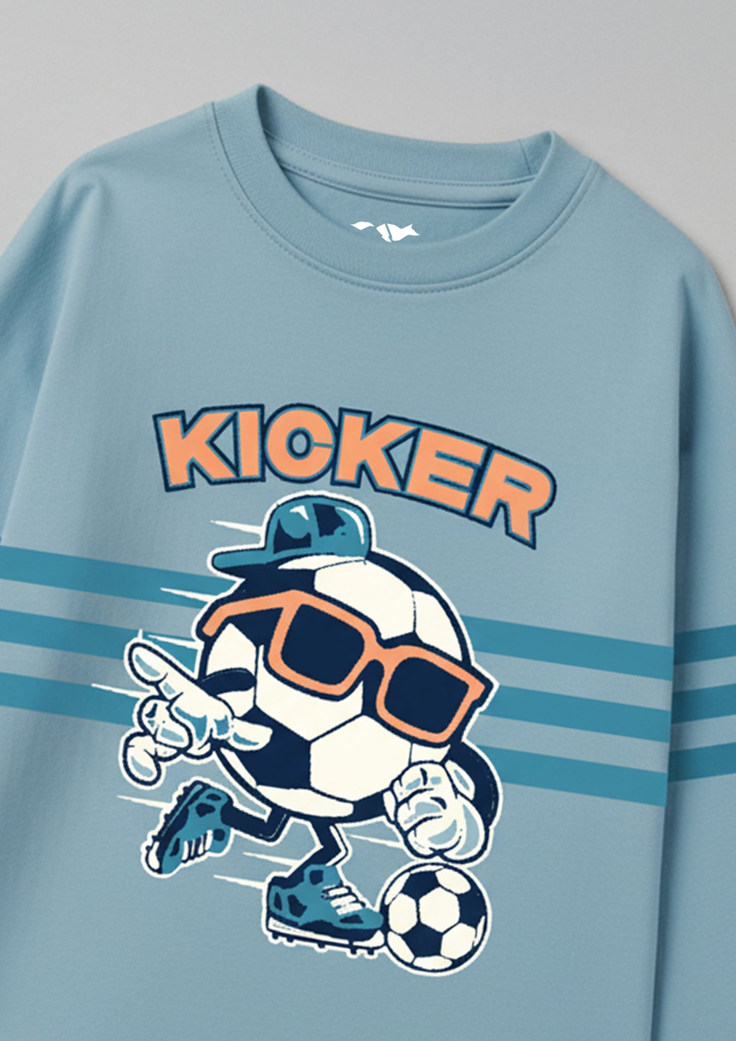 Boys Graphic Print Long Sleeve T-Shirt with Striped Sleeves