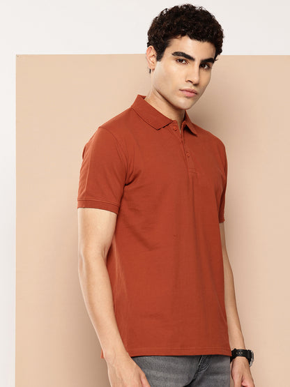 Men’s Classic Solid Cotton Polo T-Shirt