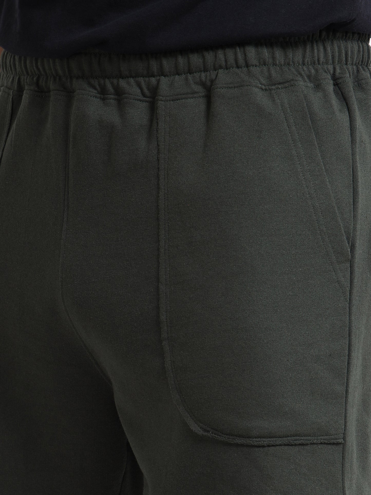 Men's Olive Green Raw Edged Casual Shorts | Premium Cotton Blend Regular Fit Comfortable Summer Shorts