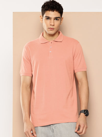 Men’s Classic Solid Cotton Polo T-Shirt