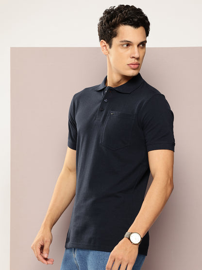 Men’s Solid Navy Polo T-Shirt