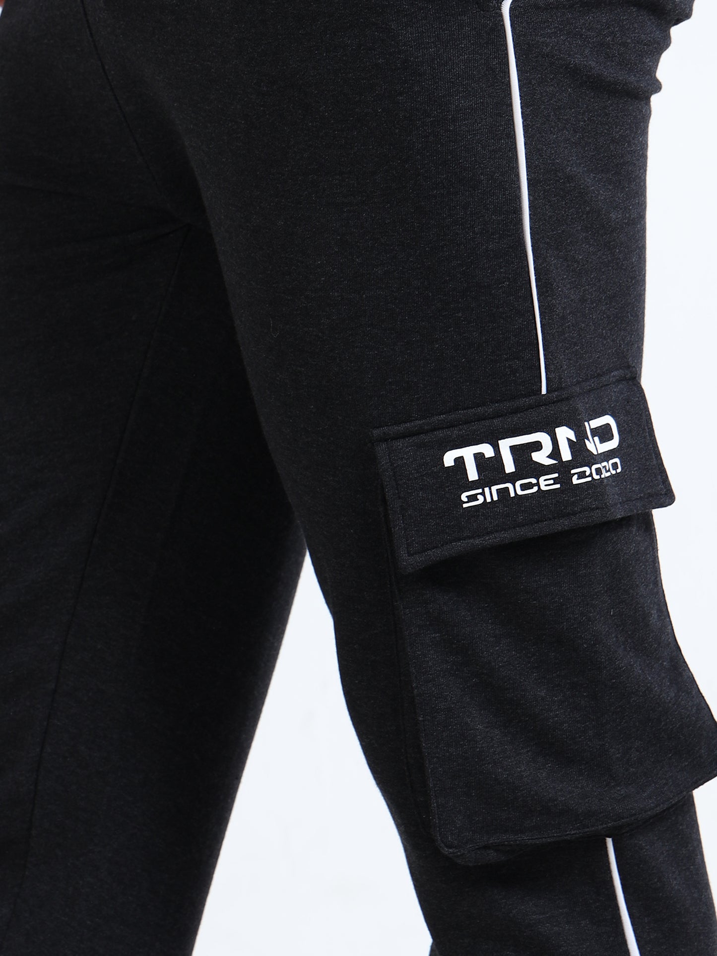 Men’s Charcoal Cargo Trackpant | 4-Pocket Design | Cotton Blend | Gym & Casual