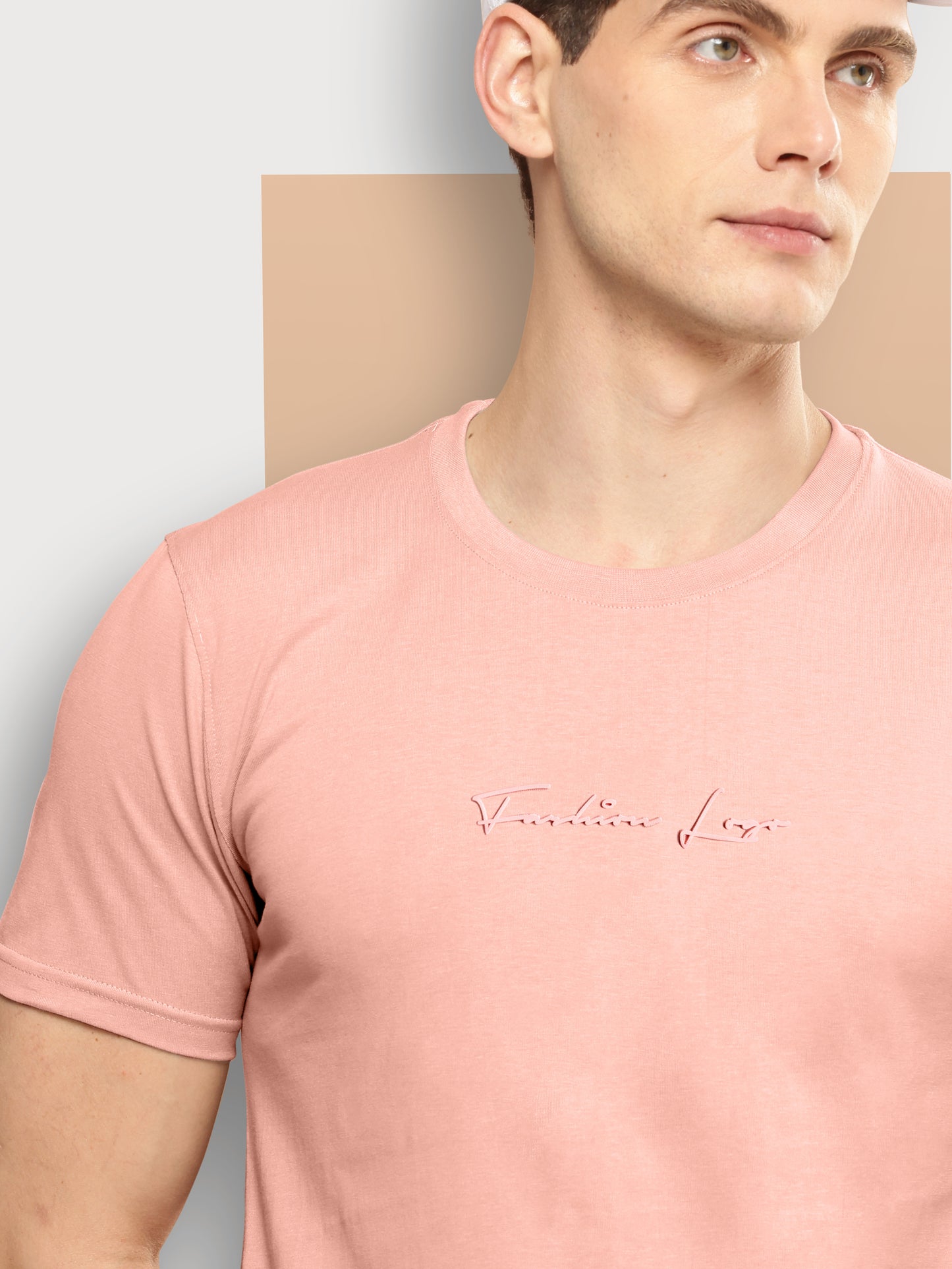 Men’s  Slim Fit Crew Neck T-Shirt with Minimal Logo