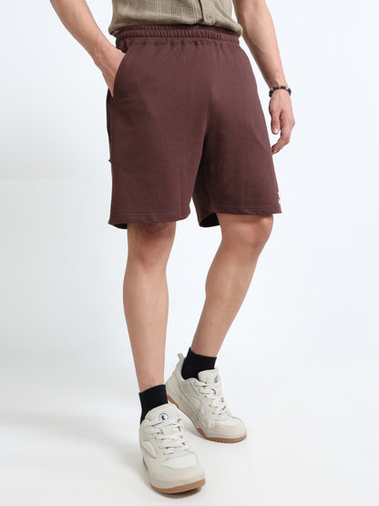 Men’s Brown Cargo Casual Shorts | Premium Cotton Blend Regular Fit Multi-Pocket Comfortable Summer Shorts