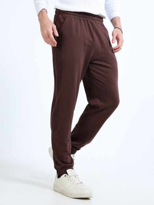 Stylish Men’s Brown Joggers | Regular Fit | Elasticated Waistband | Everyday Comfort