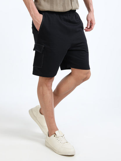 Men Outdoor Regular Fit Mid-Rise Cargo Shorts