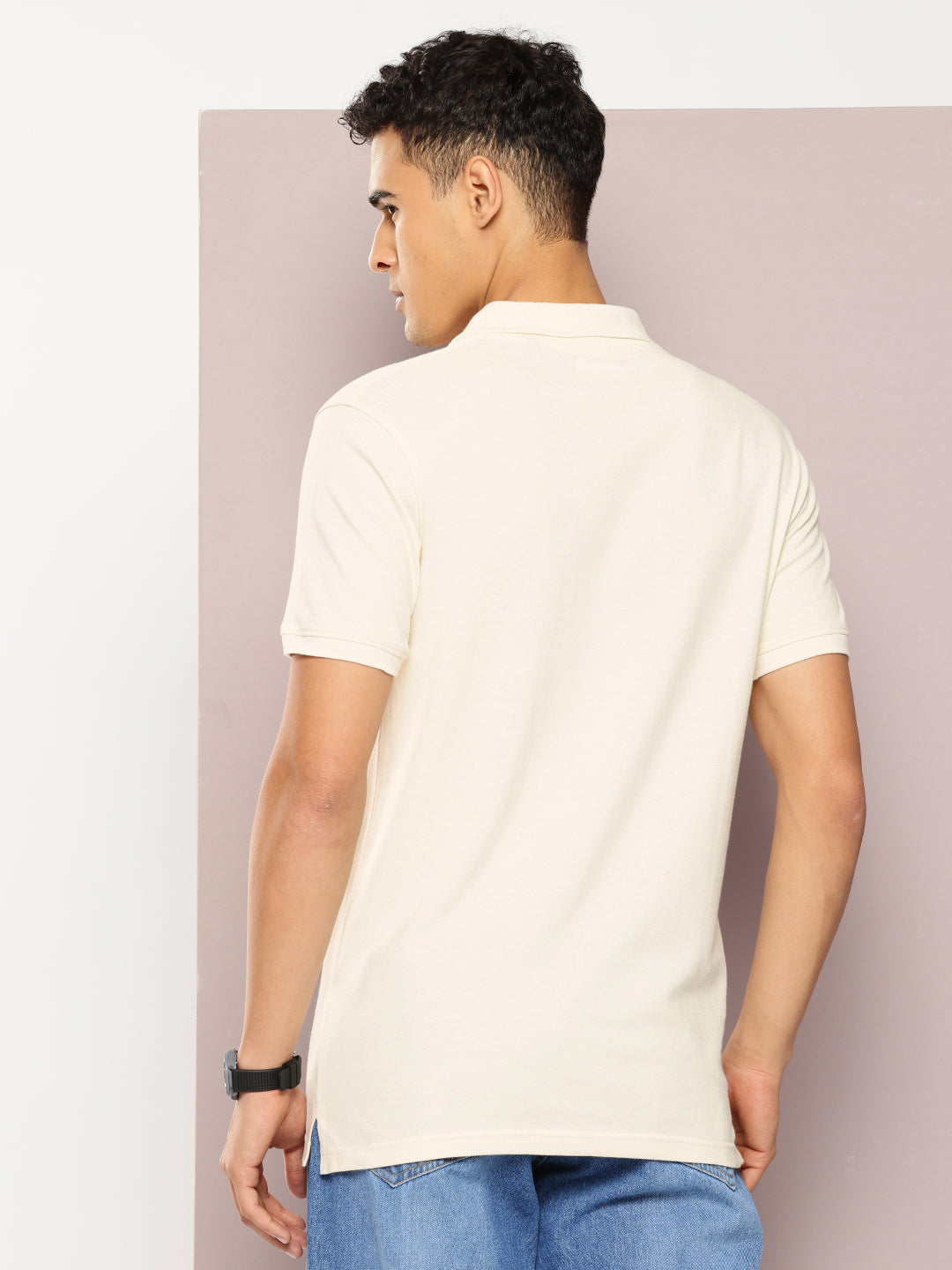 Men’s Classic Solid Cotton Polo T-Shirt
