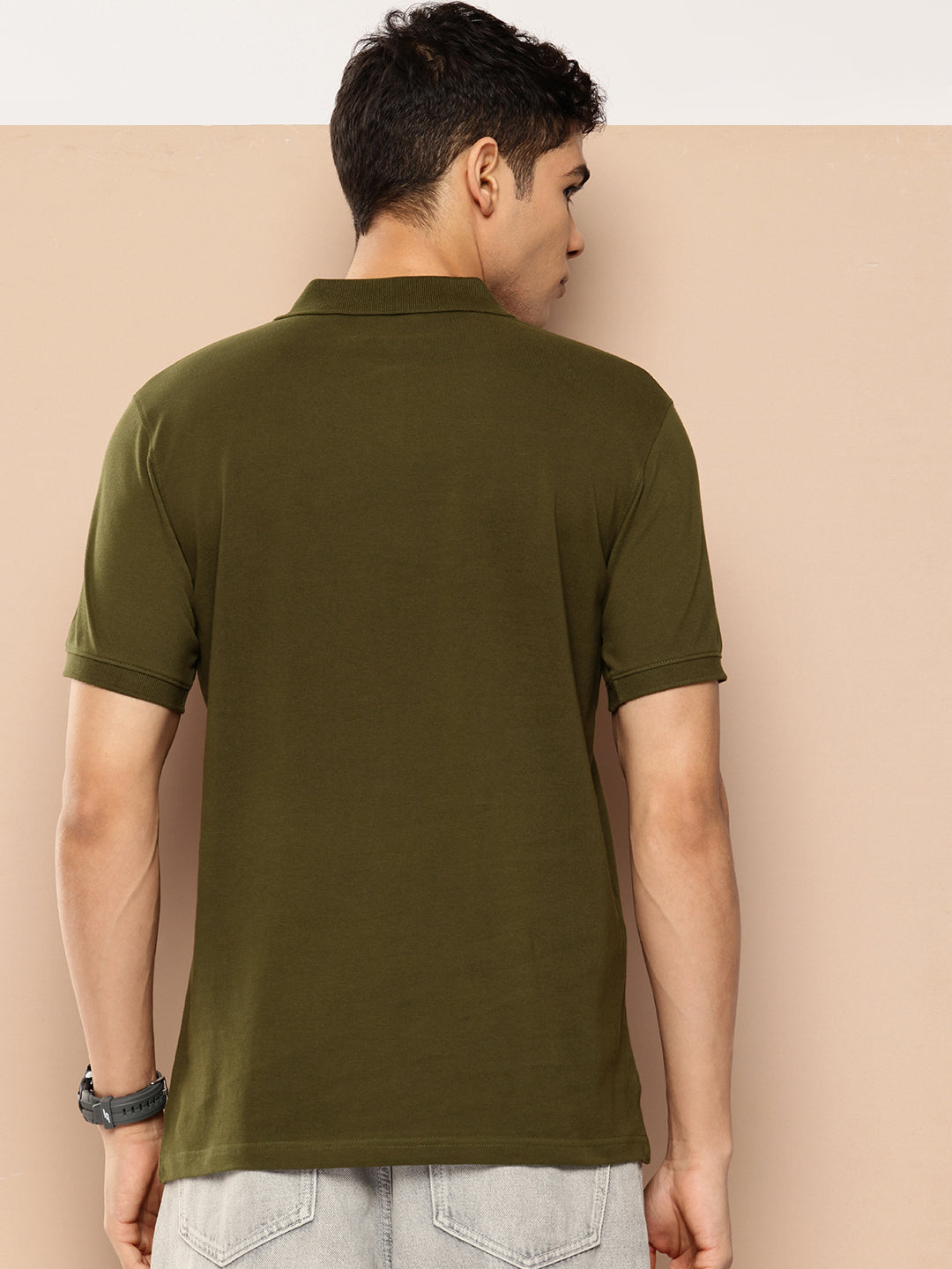 Men’s Classic Solid Cotton Polo T-Shirt