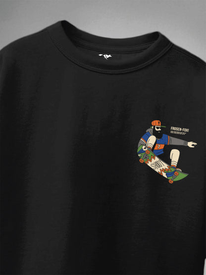 Boys Graphic Print Pure Cotton Oversized T Shirt