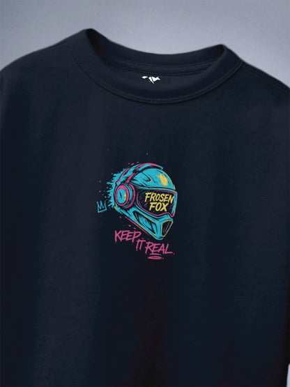 Boys Graphic Print Pure Cotton Oversized T Shirt