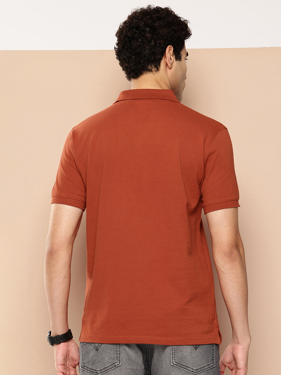 Men’s Classic Solid Cotton Polo T-Shirt