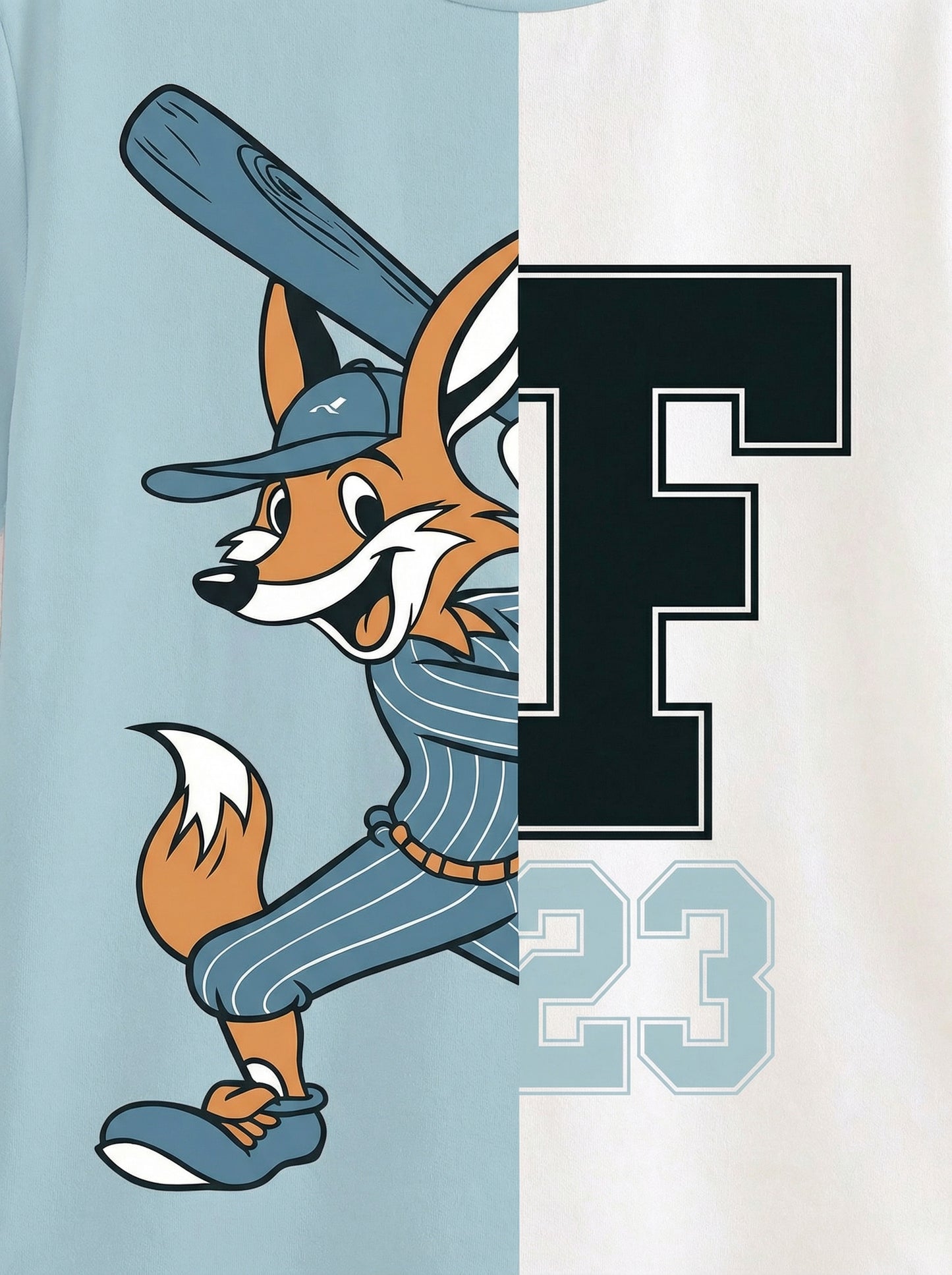 Boys Cartoon Fox Tee – Trendy Colorblock Style