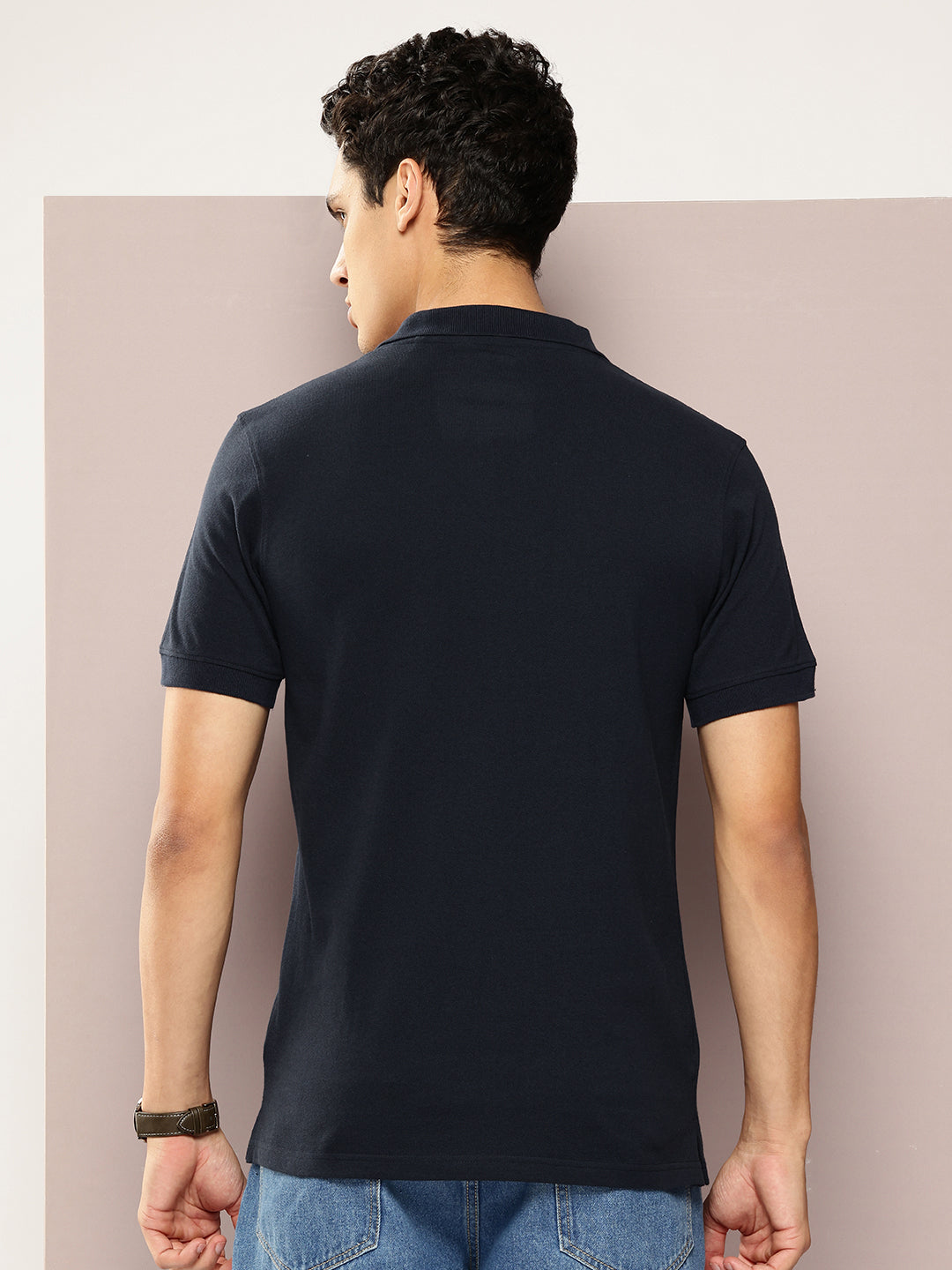 Men’s Solid Navy Polo T-Shirt