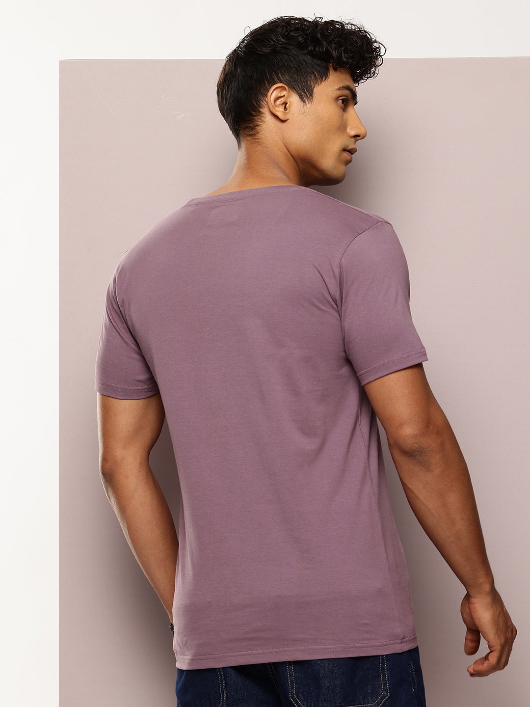 Men's Mauve Purple Graphic Print T-Shirt | Casual Streetwear