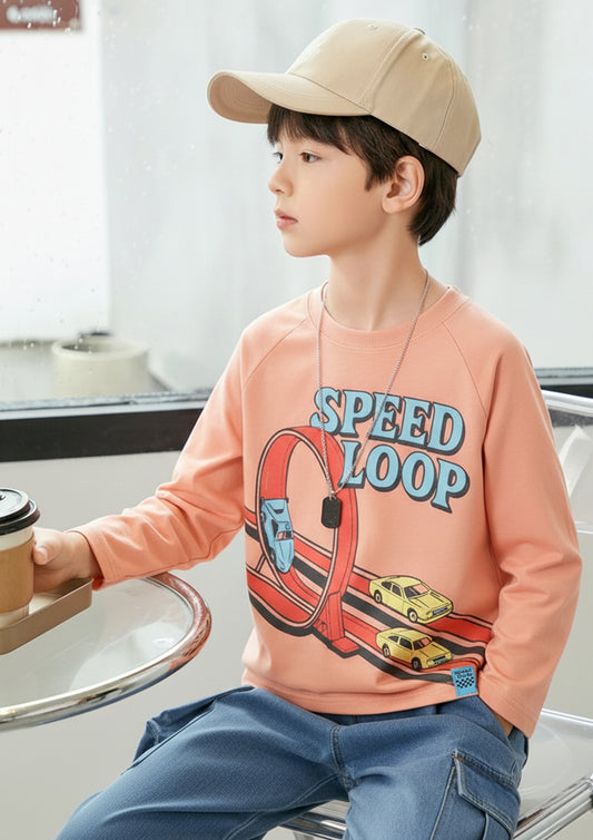 Boys Graphic Print Long Sleeve T-Shirt