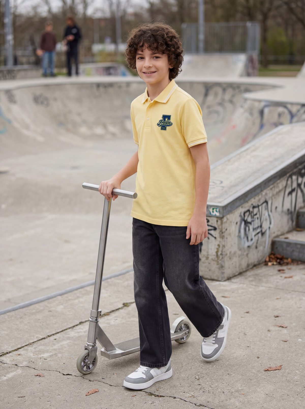 Kids' Light Blue Polo T-Shirt with Logo Print | Casual Everyday Wear  Description