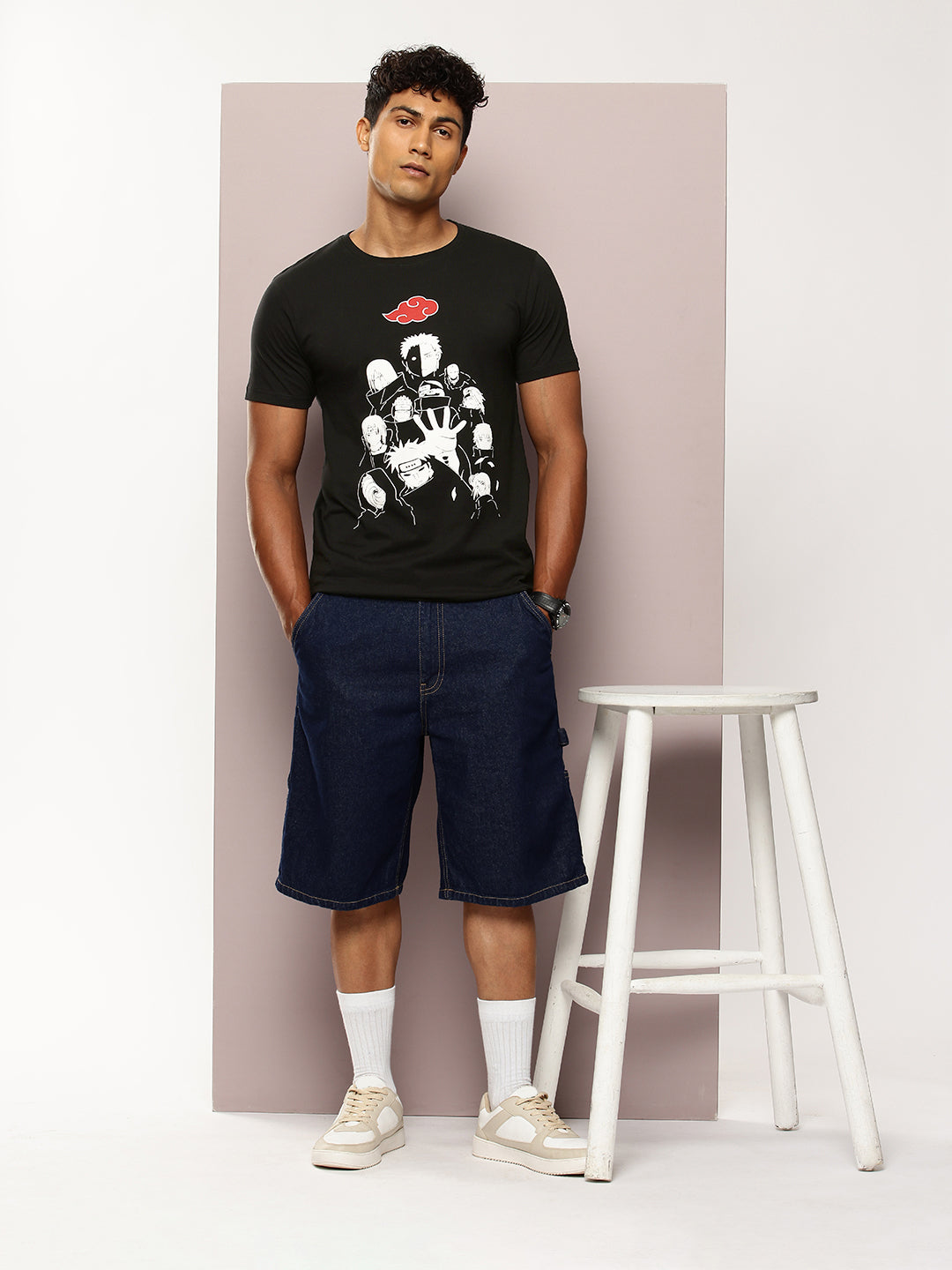Men's Black Graphic Print T-Shirt | Casual Streetwear