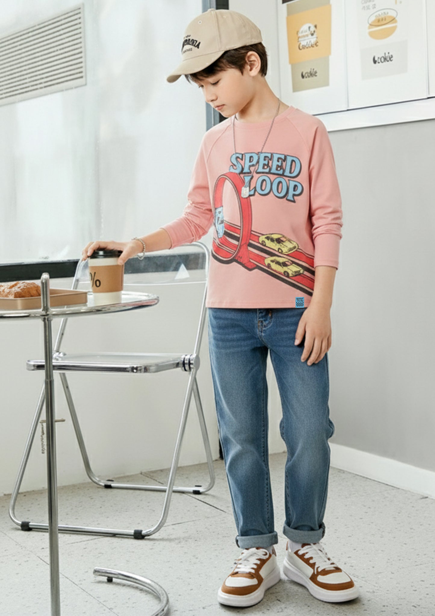 Boys Graphic Print Long Sleeve T-Shirt