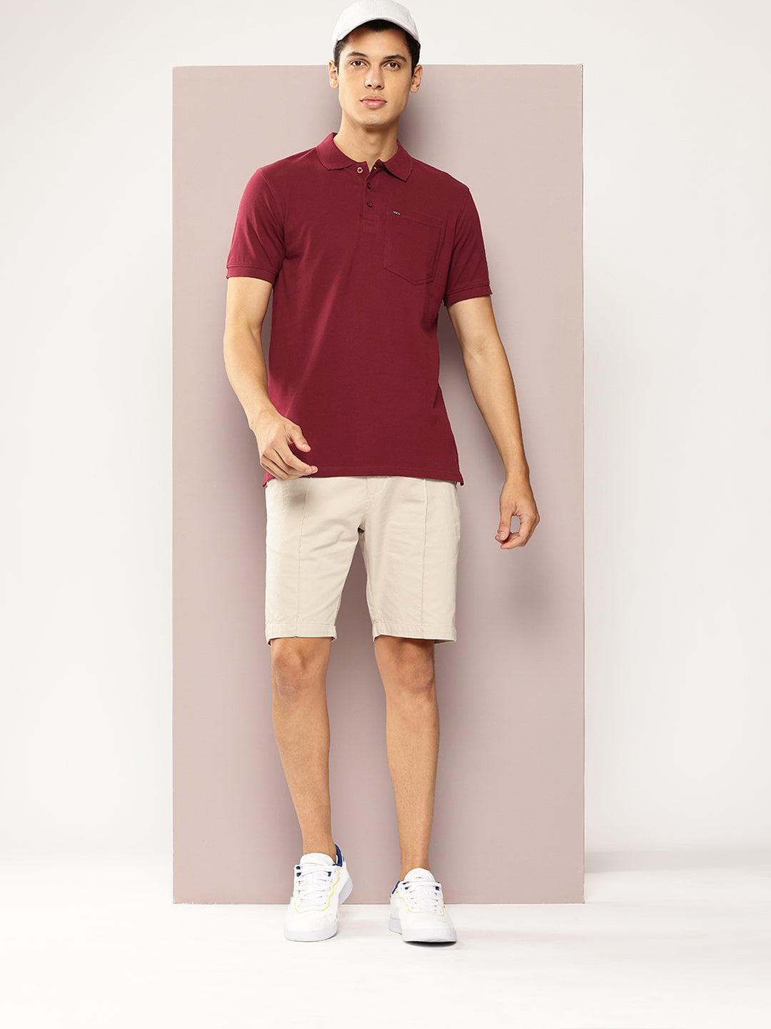 Men’s Solid Maroon Polo T-Shirt