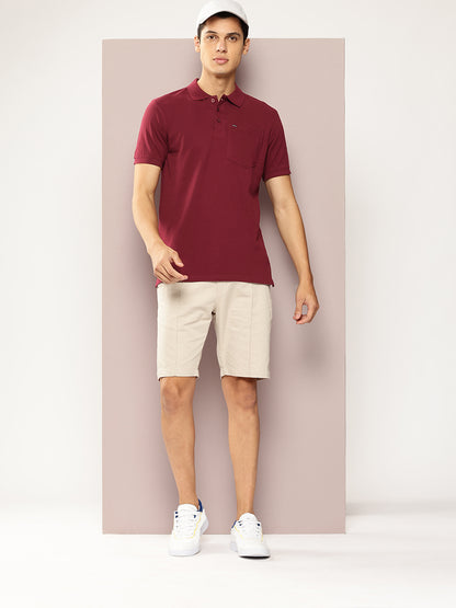 Men’s Solid Maroon Polo T-Shirt
