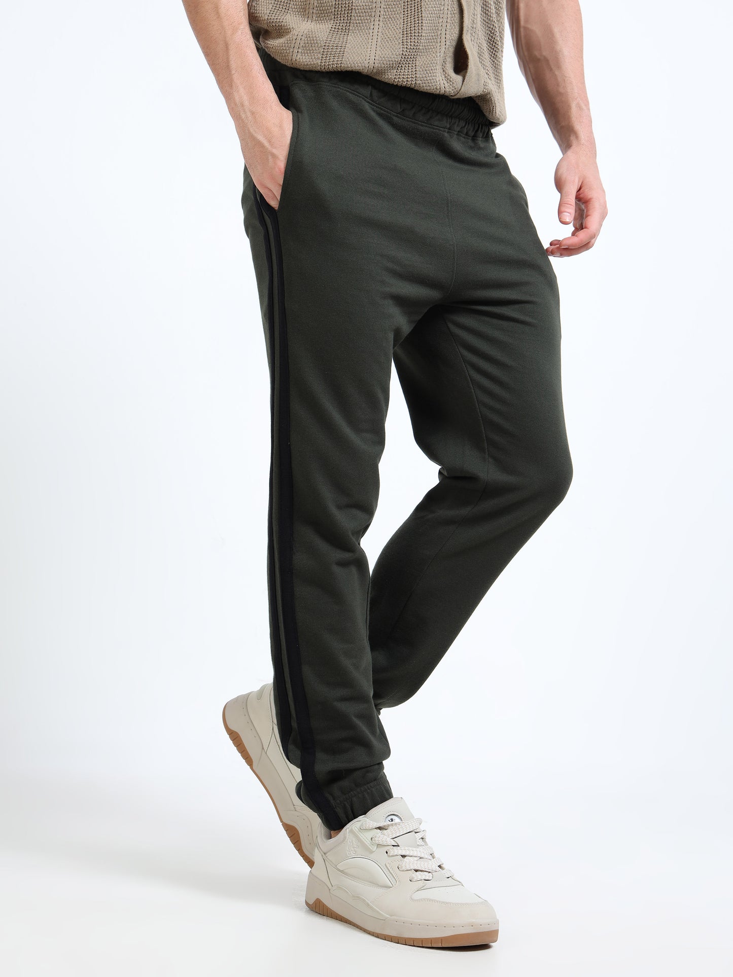 Premium Olive Green Joggers for Men | Regular Fit | Cotton Blend | Street Style