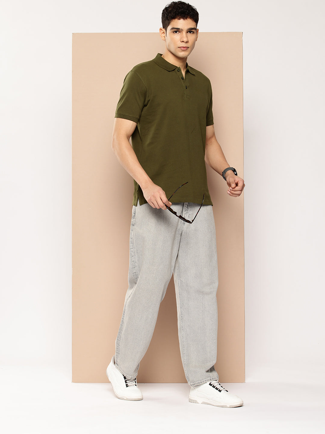 Men’s Classic Solid Cotton Polo T-Shirt