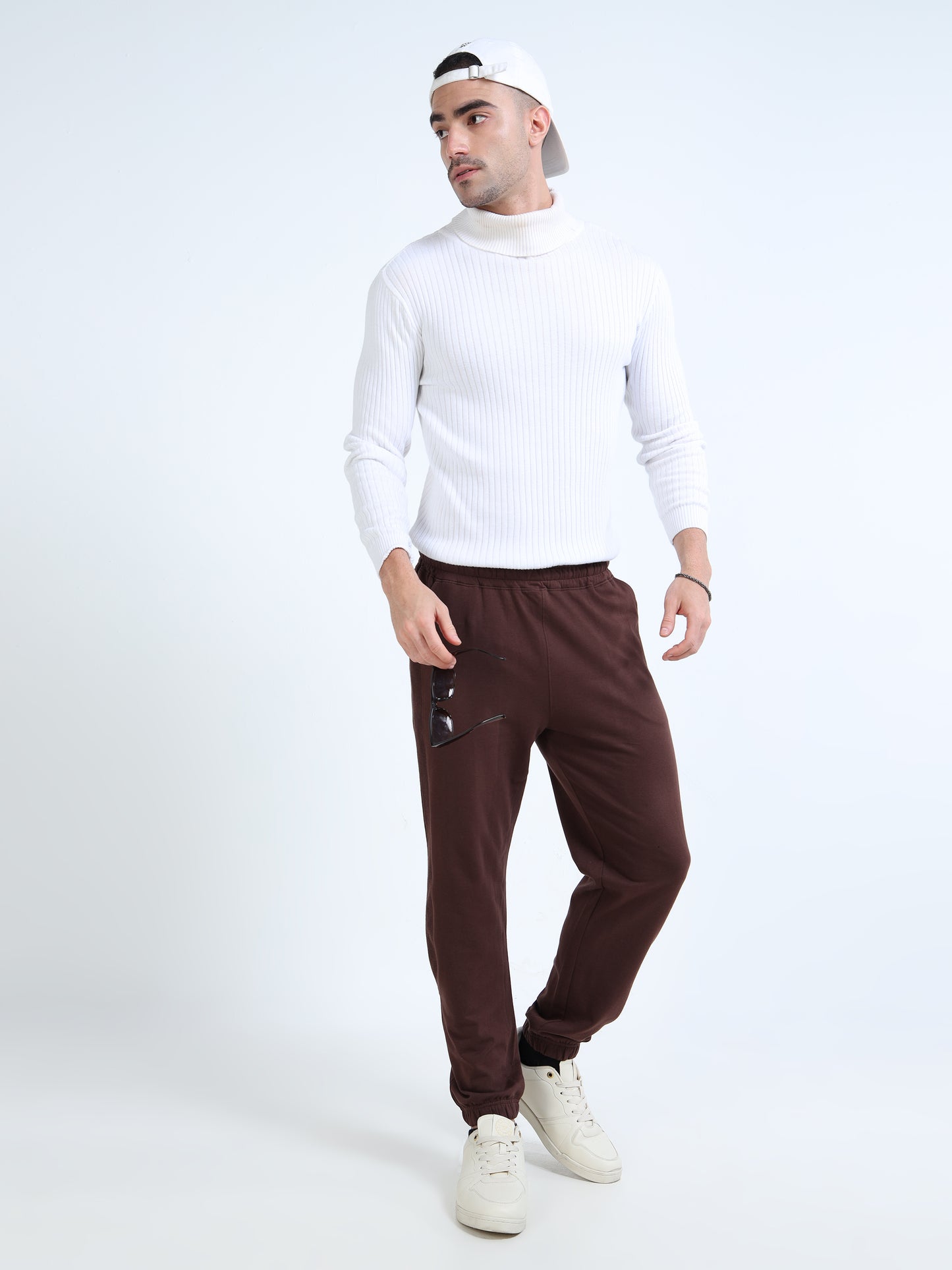 Stylish Men’s Brown Joggers | Regular Fit | Elasticated Waistband | Everyday Comfort