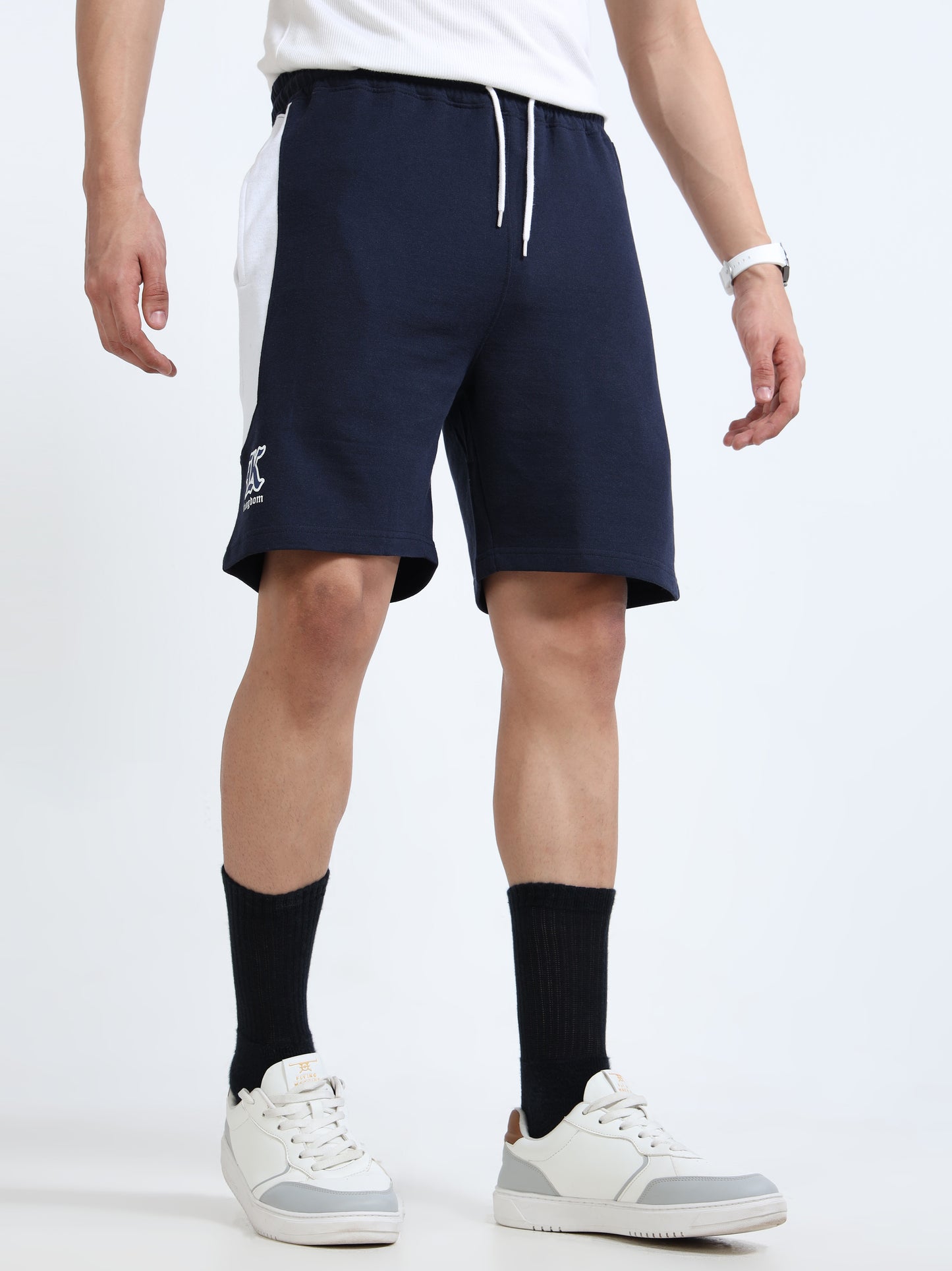 Men’s Dark Grey Striped Casual Shorts | Premium Cotton Blend Regular Fit Comfortable Summer Shorts