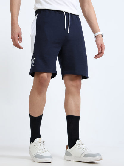 Men’s Dark Grey Striped Casual Shorts | Premium Cotton Blend Regular Fit Comfortable Summer Shorts