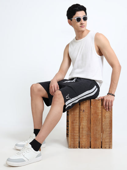 Men’s Navy Casual Shorts | Premium Cotton Blend Regular Fit Comfortable Summer Shorts