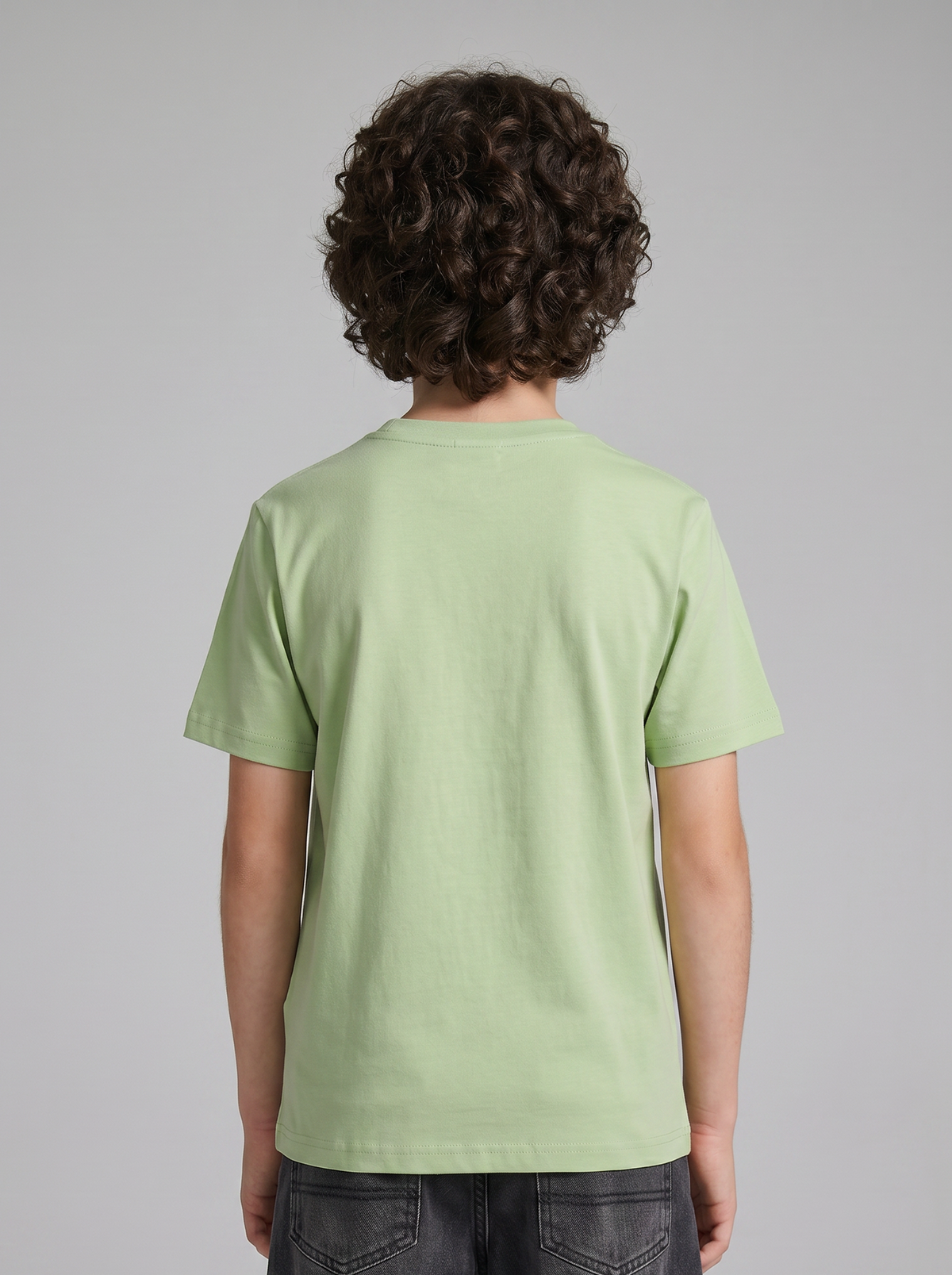 Kids' Light Green Graphic Printed T-Shirt | Casual Everyday Wear