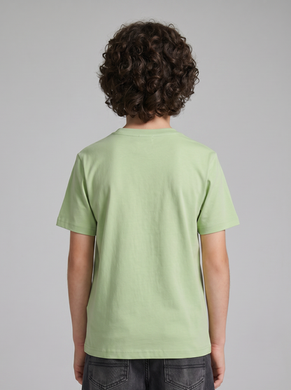 Kids' Light Green Graphic Printed T-Shirt | Casual Everyday Wear