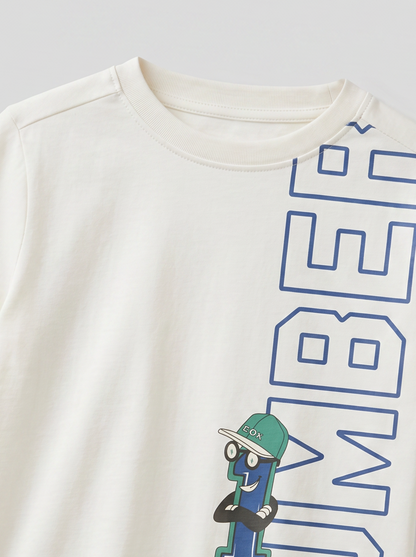 Kids' Cream Graphic Printed T-Shirt | Casual Everyday Wear