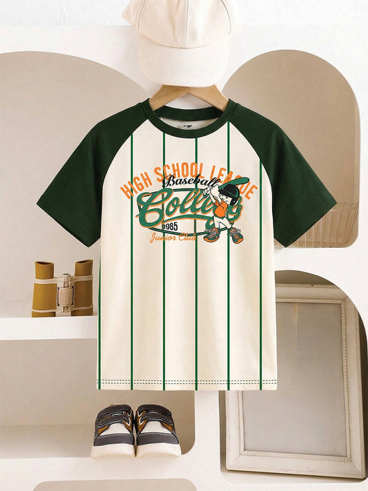 All-Star Kids Baseball T-Shirt – Sporty Varsity Style Summer Tee