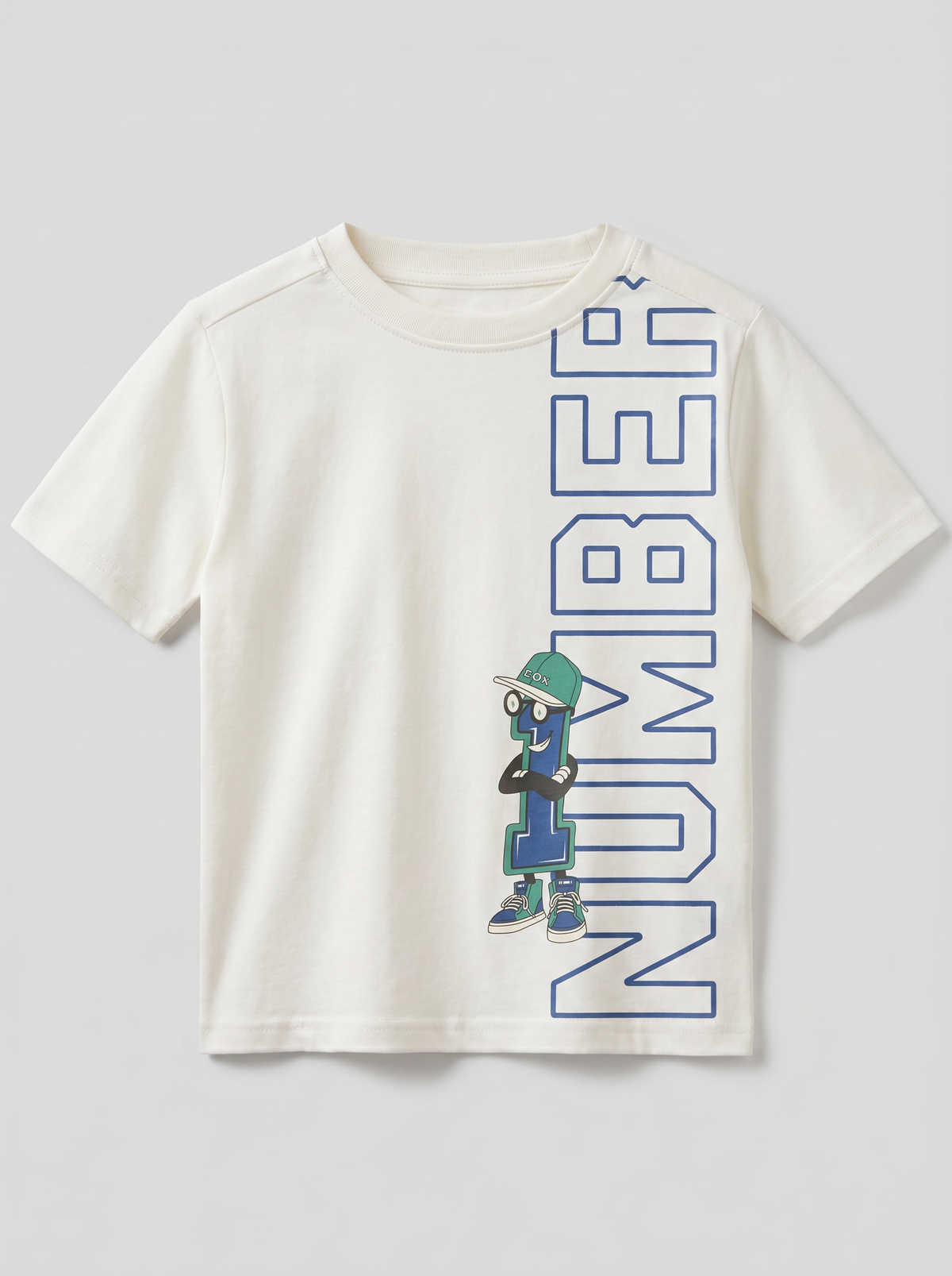 Kids' Cream Graphic Printed T-Shirt | Casual Everyday Wear